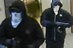 The armed robbers struck around 2am